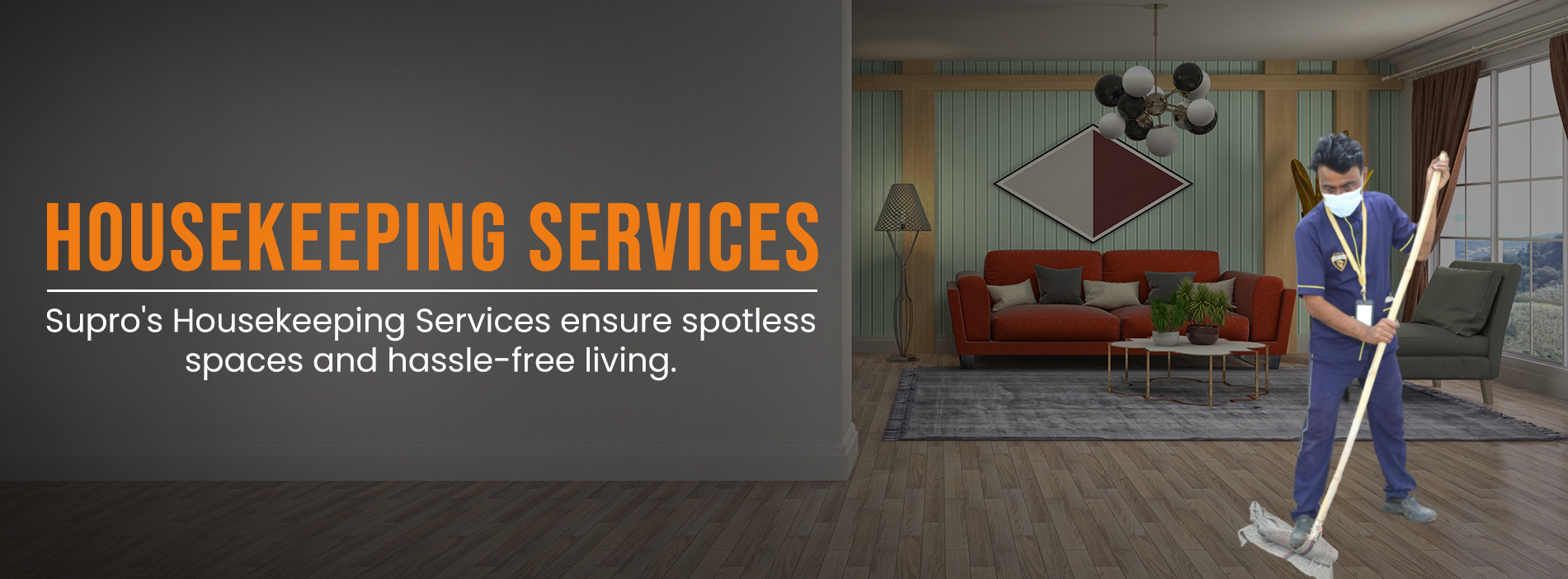 Supro's Housekeeping Services Website Banner